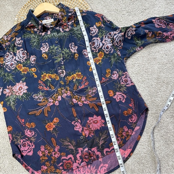 Pilcro and The Letterpress Evika Button Down Shirt Top Longsleeve Multicolored S - Picture 11 of 11